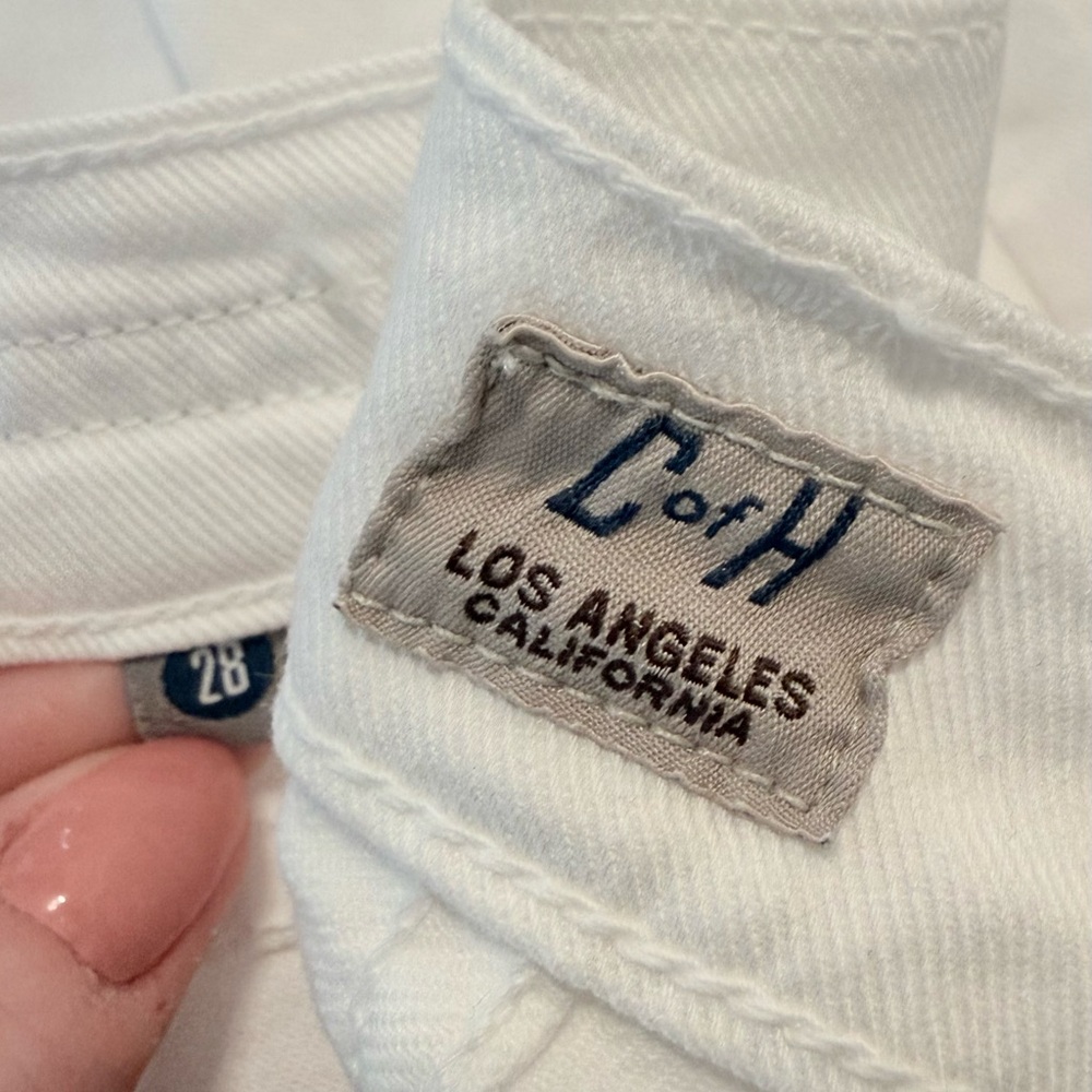 Citizens of Humanity Elson Medium Rise Straight Leg Stretch White Jeans Size 28 - Picture 5 of 7
